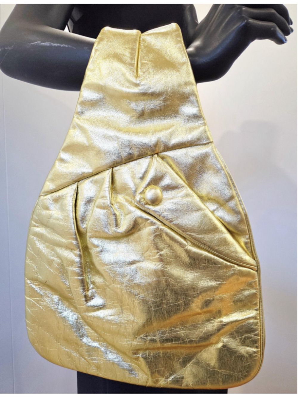 Vintage glam gold lamé evening bag | Custom Made by Frenchy | 70s–80s - Picture 2 of 16